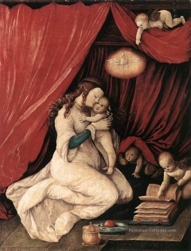  baldung tableau - Vierge à l’enfant dans une chambre Renaissance peintre Hans Baldung
